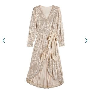 Lauren Conrad faux wrap midi dress, medium.